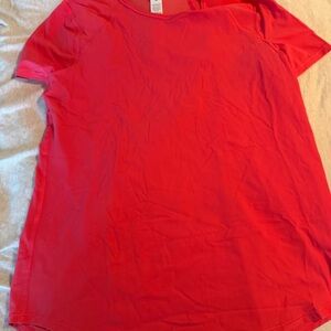 Red/coral Women’s Short Sleeve Tee - Brand Not Visible